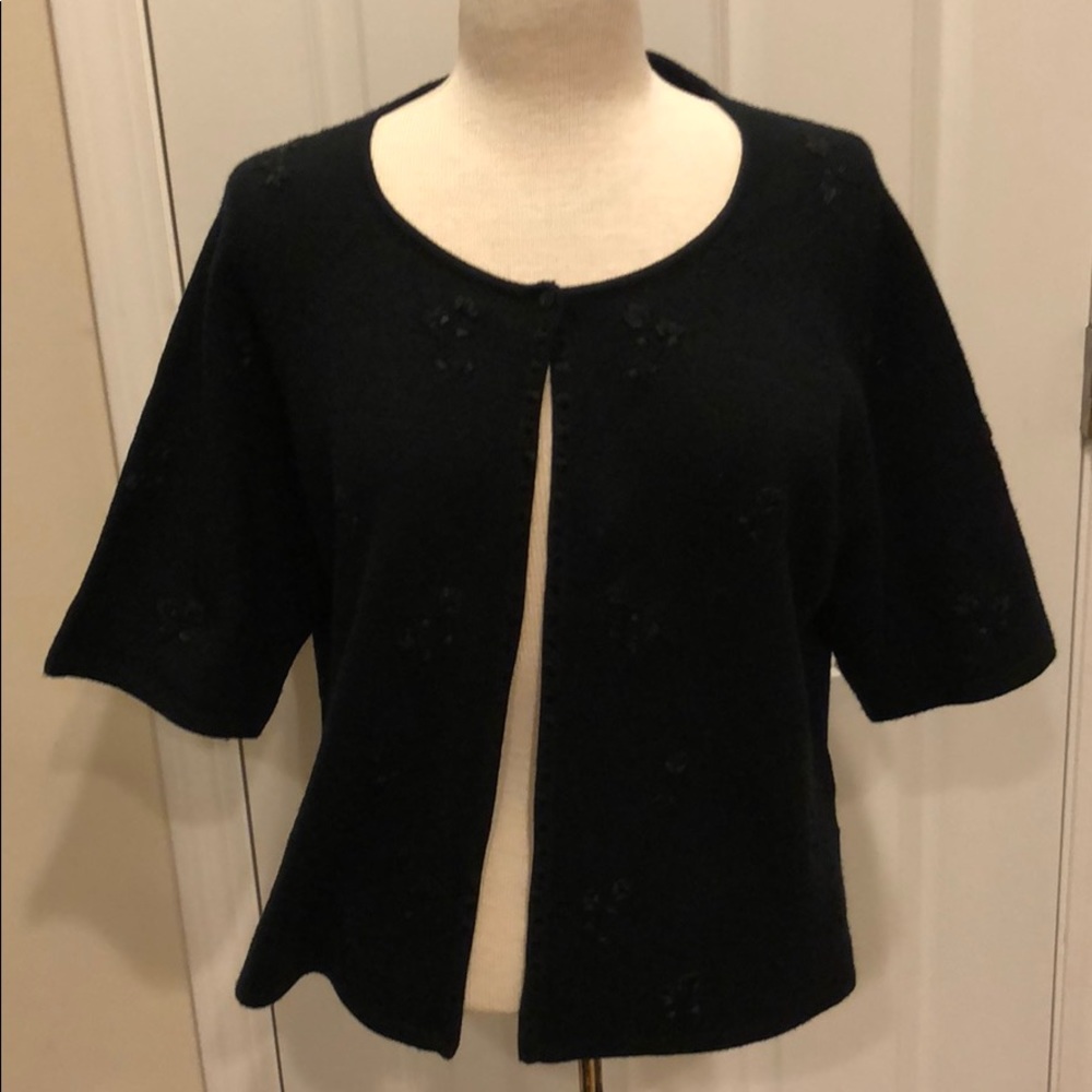 Liz Claiborne 3/4 sleeve one button cardigan large